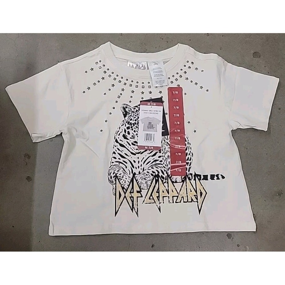 Def Leppard Girls Tee Retro Shirt 7/8